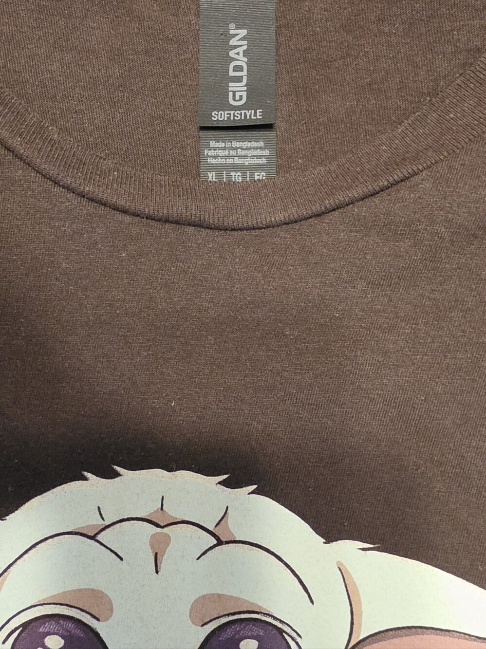 Unisex XL Grogu Tee Baby Yoda Men's Mandalorian Star Wars Hug Me Brown T-shirt - Picture 9 of 11